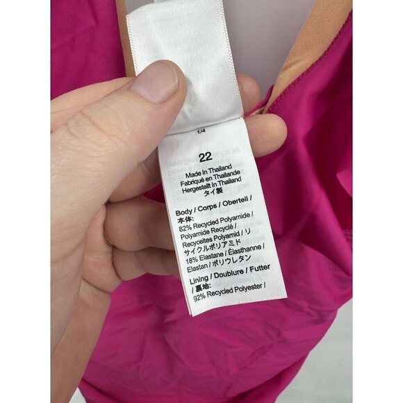 J. Crew Ruched Ruffle One Piece Swimsuit women 22 Pink Fuchsia Resortwear NEW - Picture 5 of 7